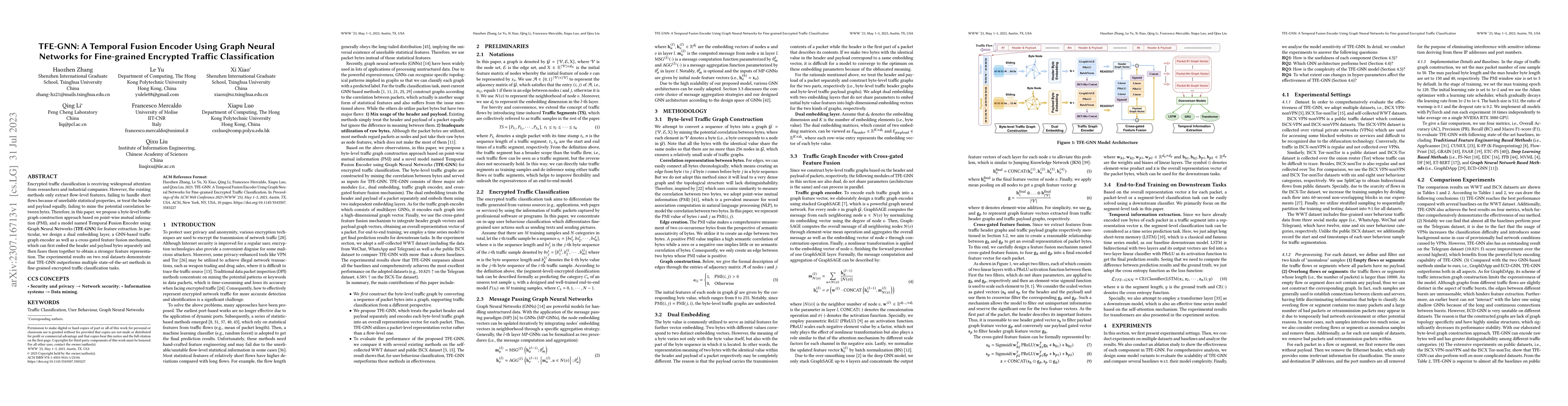 Thumbnail for TFE-GNN: A Temporal Fusion Encoder Using Graph Neural Networks for
  Fine-grained Encrypted Traffic Classification