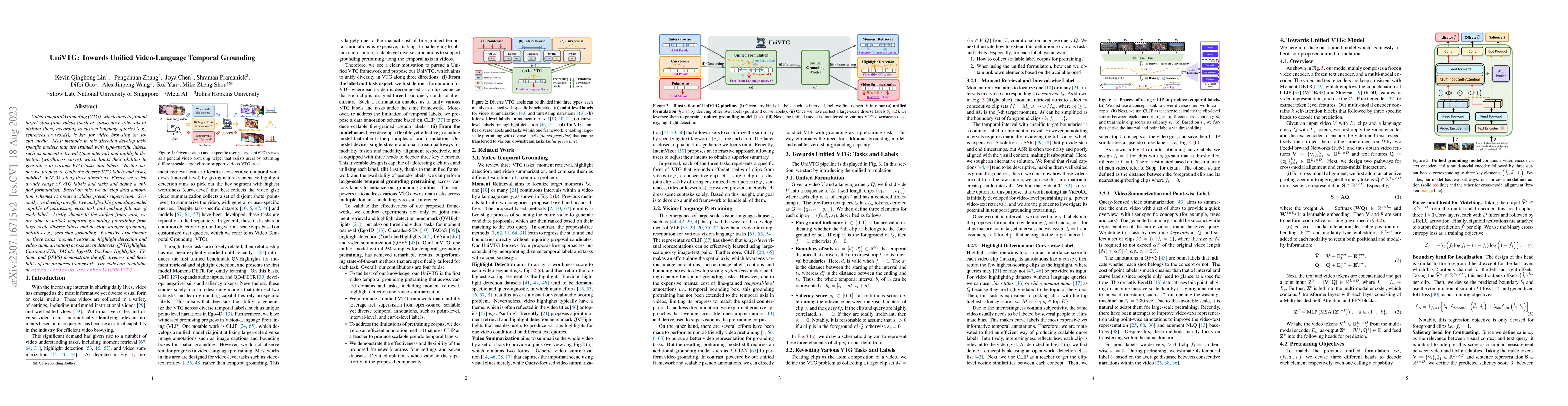 Thumbnail for UniVTG: Towards Unified Video-Language Temporal Grounding