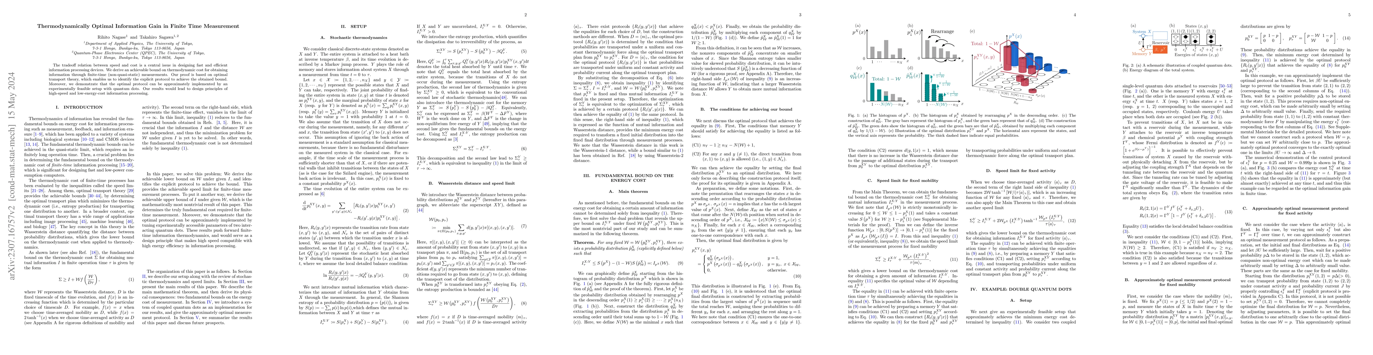 Thumbnail for Thermodynamically Optimal Information Gain in Finite Time Measurement