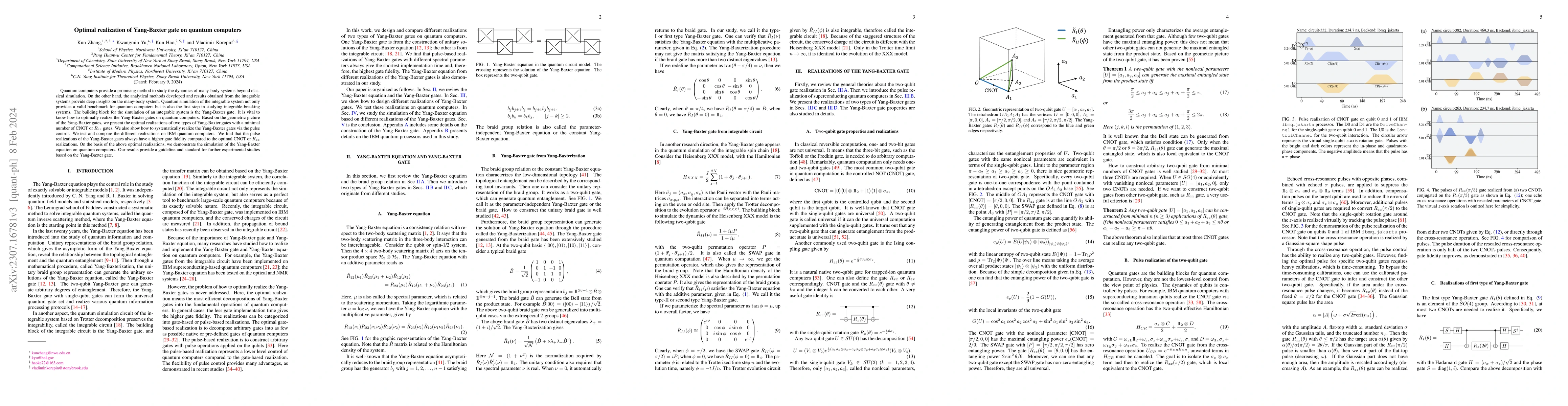 Thumbnail for Optimal realization of Yang-Baxter gate on quantum computers