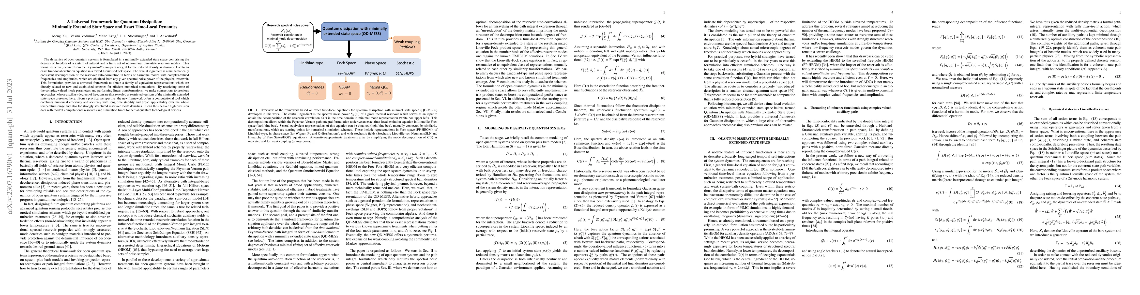 Thumbnail for A Universal Framework for Quantum Dissipation:Minimally Extended State
  Space and Exact Time-Local Dynamics