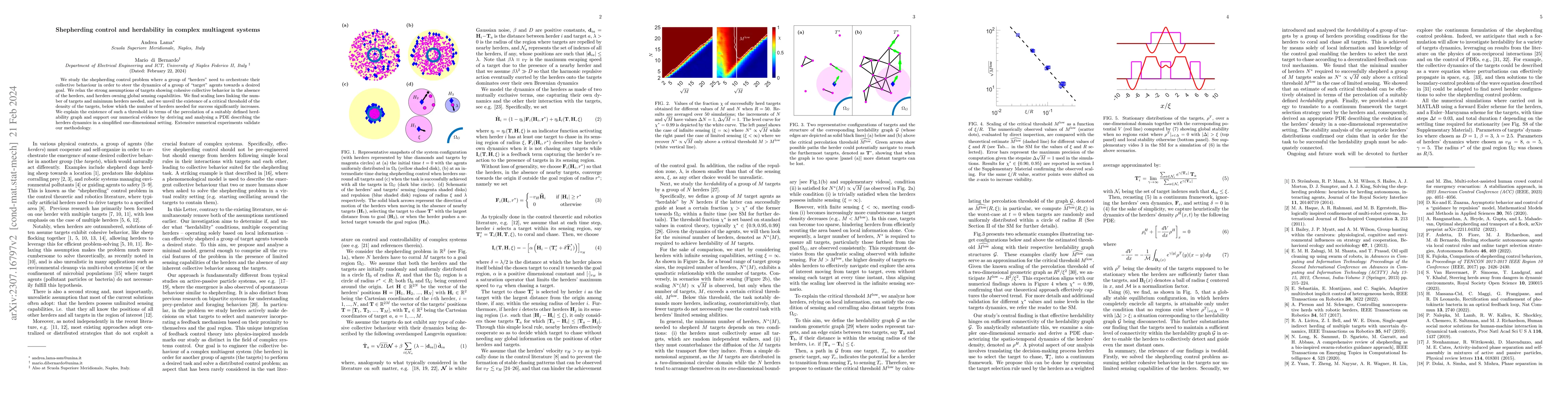Thumbnail for Shepherding control and herdability in complex multiagent systems