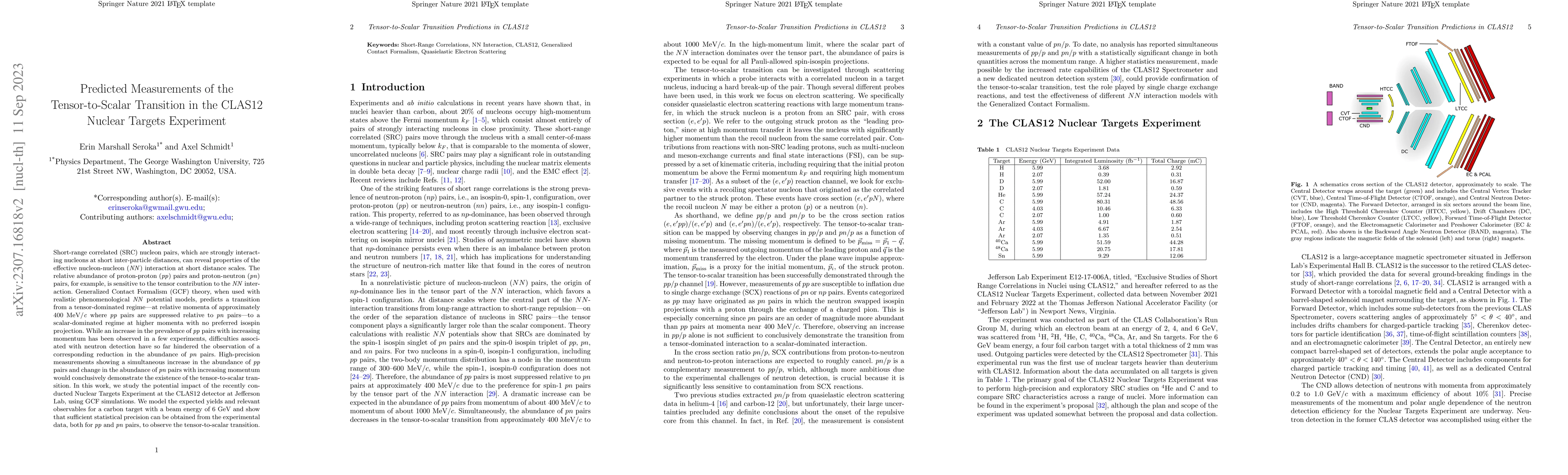 Thumbnail for Predicted Measurements of the Tensor-to-Scalar Transition in the CLAS12
  Nuclear Targets Experiment