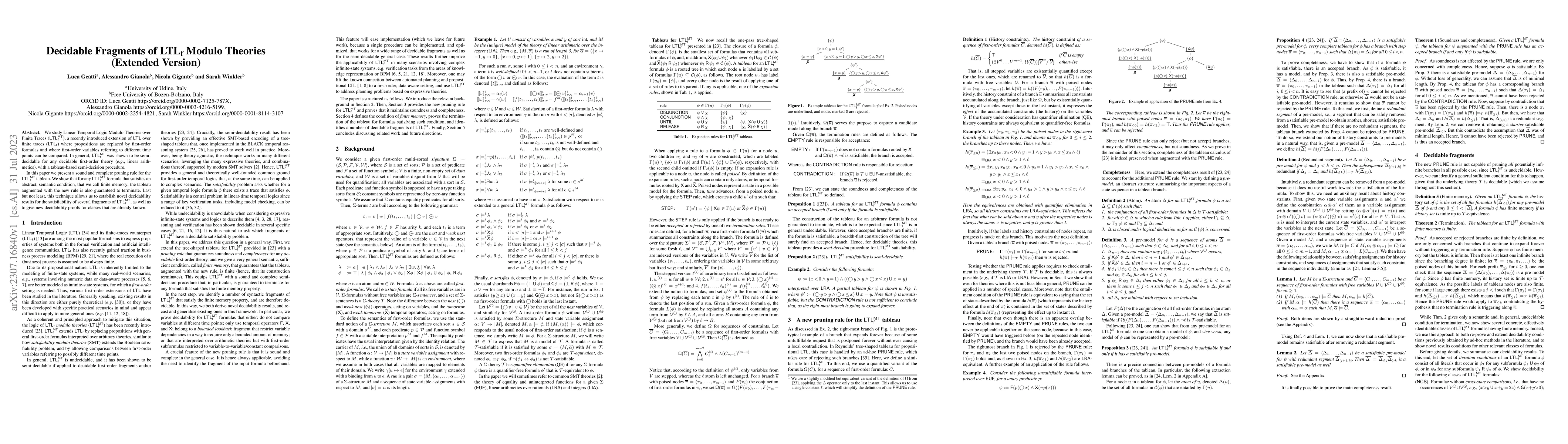 Thumbnail for Decidable Fragments of LTLf Modulo Theories (Extended Version)