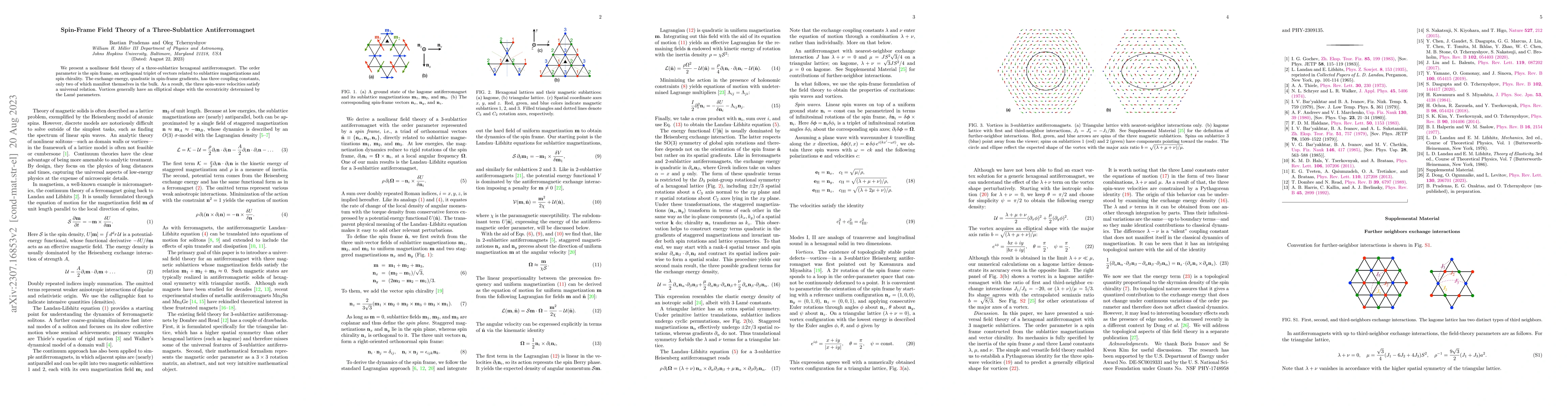 Thumbnail for Spin-frame field theory of a three-sublattice antiferromagnet