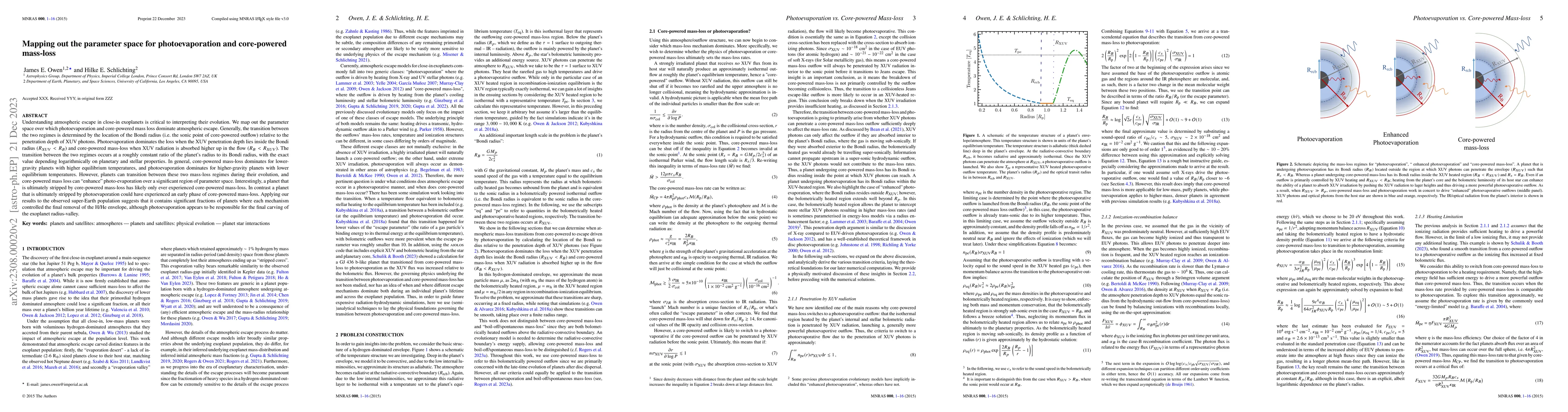 Thumbnail for Mapping out the parameter space for photoevaporation and core-powered
  mass-loss