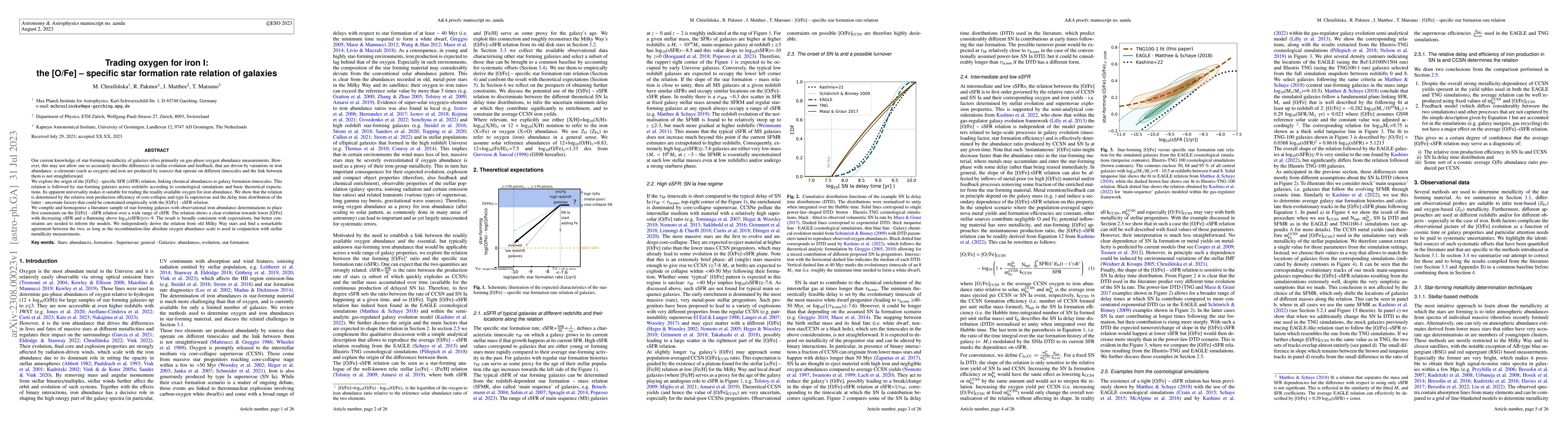 Thumbnail for Trading oxygen for iron I: the [O/Fe] -- specific star formation rate
  relation of galaxies