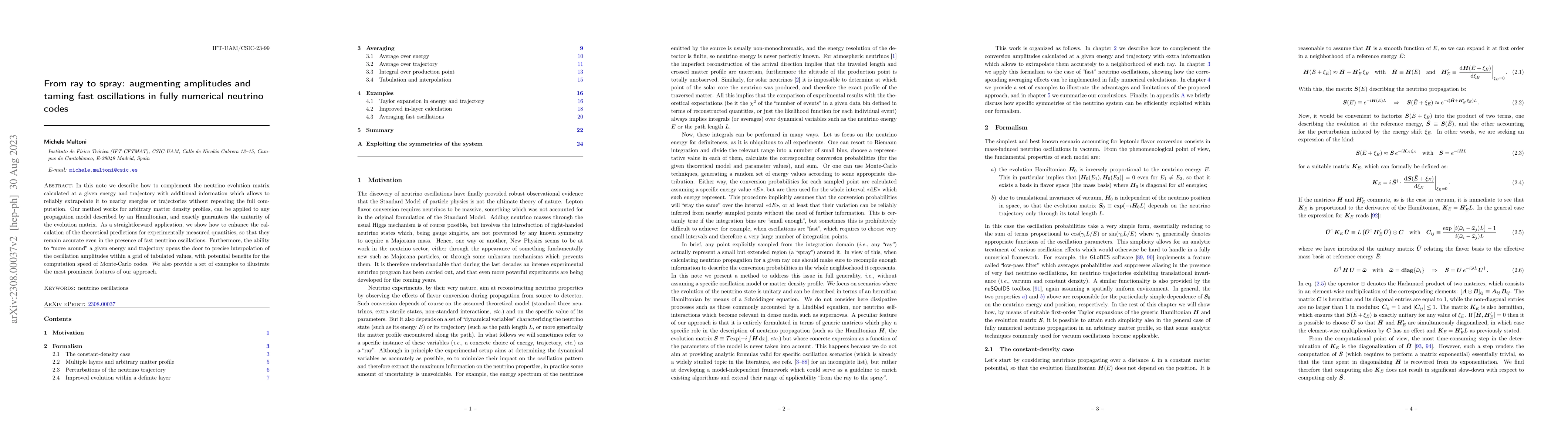 Thumbnail for From ray to spray: augmenting amplitudes and taming fast oscillations in
  fully numerical neutrino codes