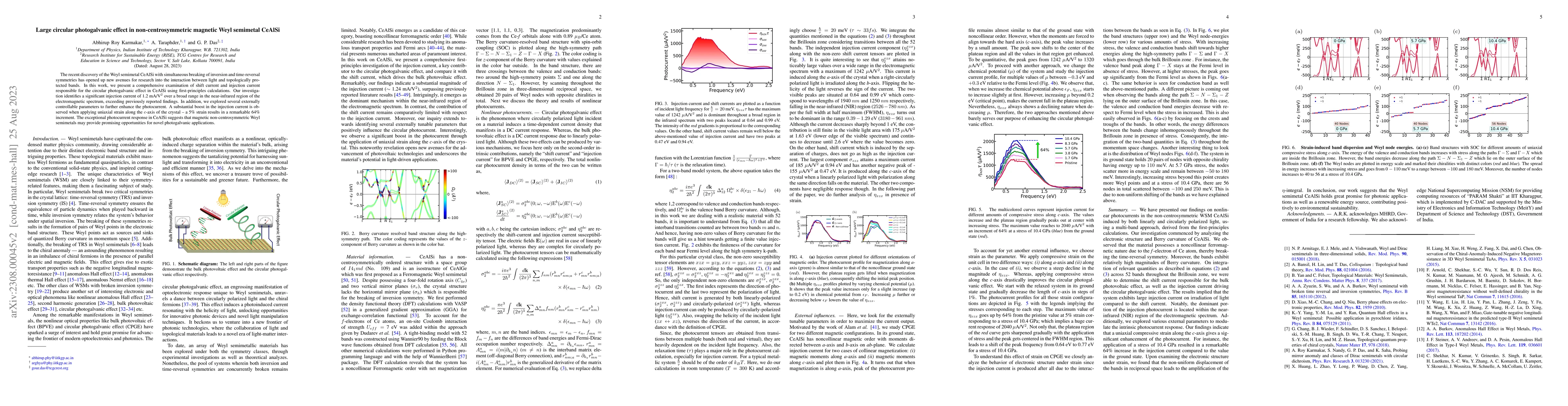 Thumbnail for Large circular photogalvanic effect in non-centrosymmetric magnetic Weyl
  semimetal CeAlSi