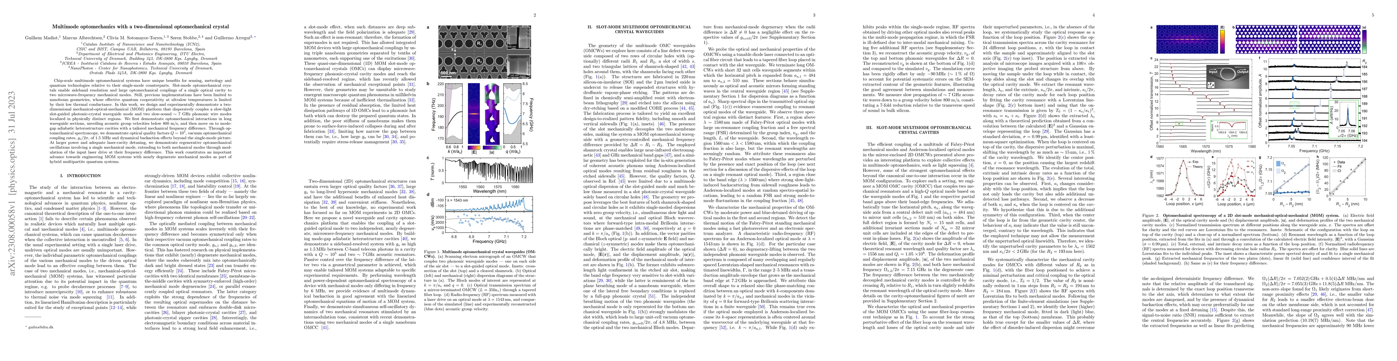 Thumbnail for Multimode optomechanics with a two-dimensional optomechanical crystal