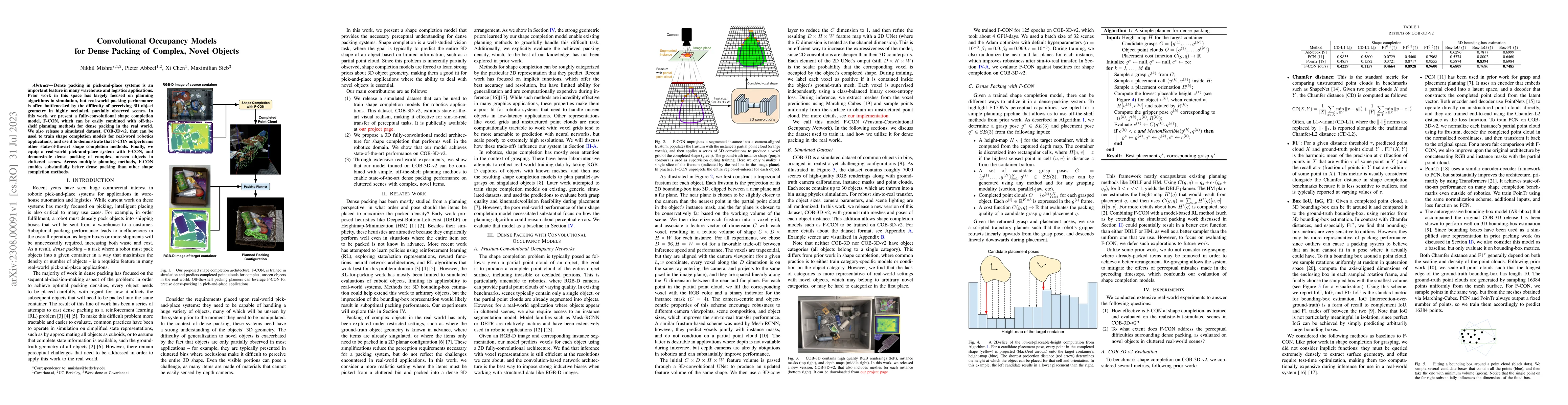 Thumbnail for Convolutional Occupancy Models for Dense Packing of Complex, Novel
  Objects