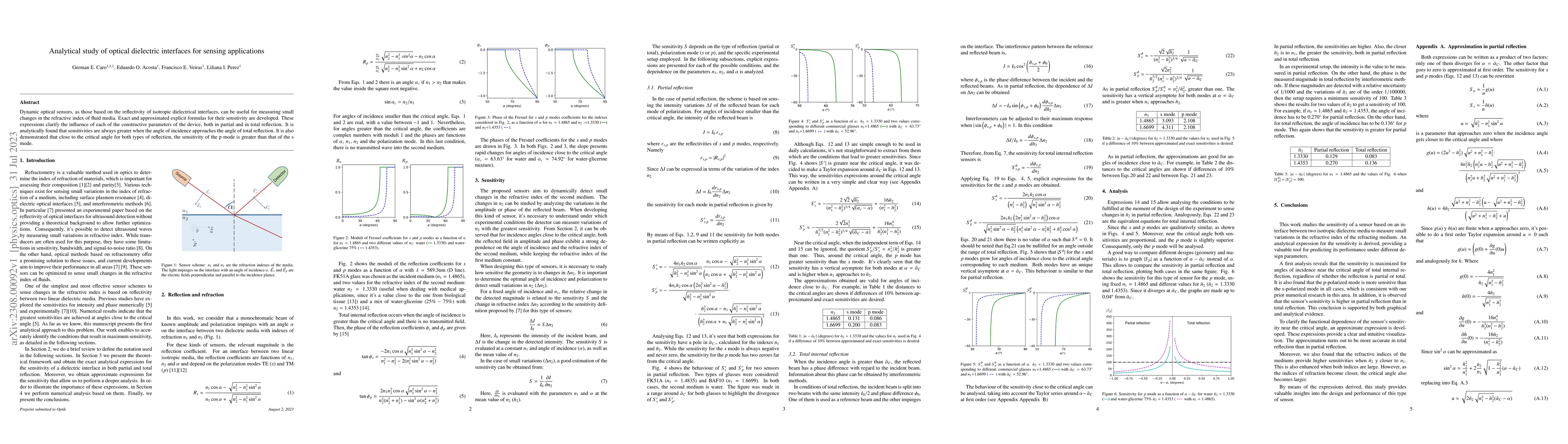 Thumbnail for Analytical study of optical dielectric interfaces for sensing
  applications