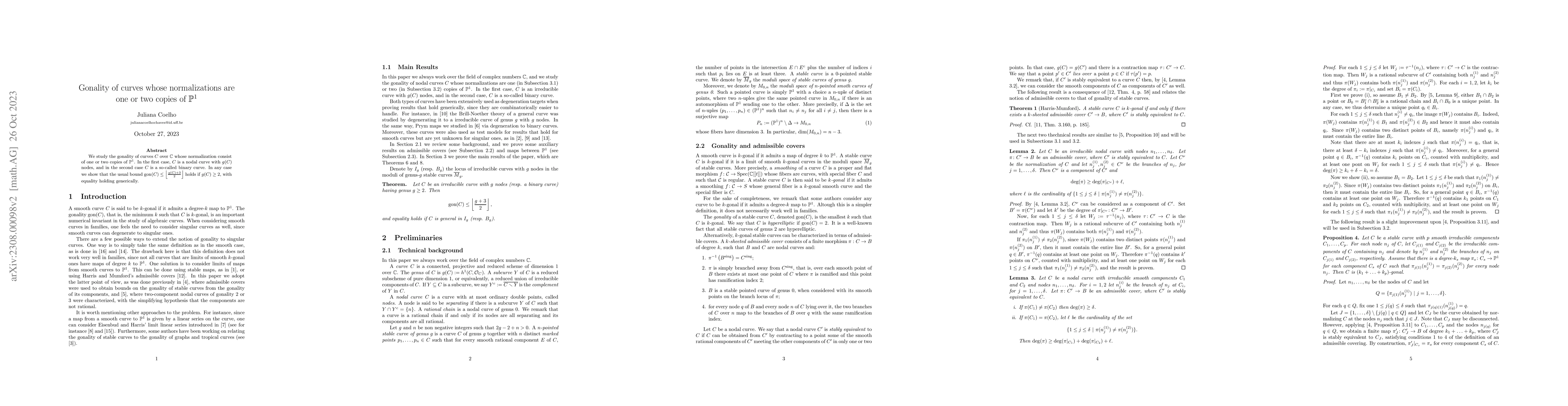 Thumbnail for Gonality of curves whose normalizations are one or two copies of
  $\mathbb P^1$