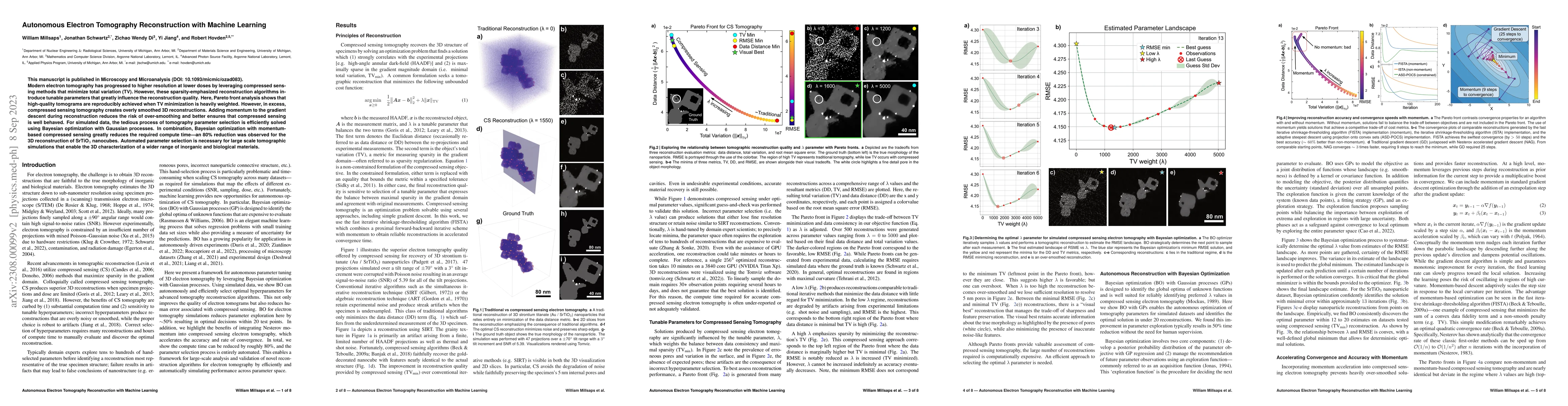 Thumbnail for Autonomous Electron Tomography Reconstruction with Machine Learning