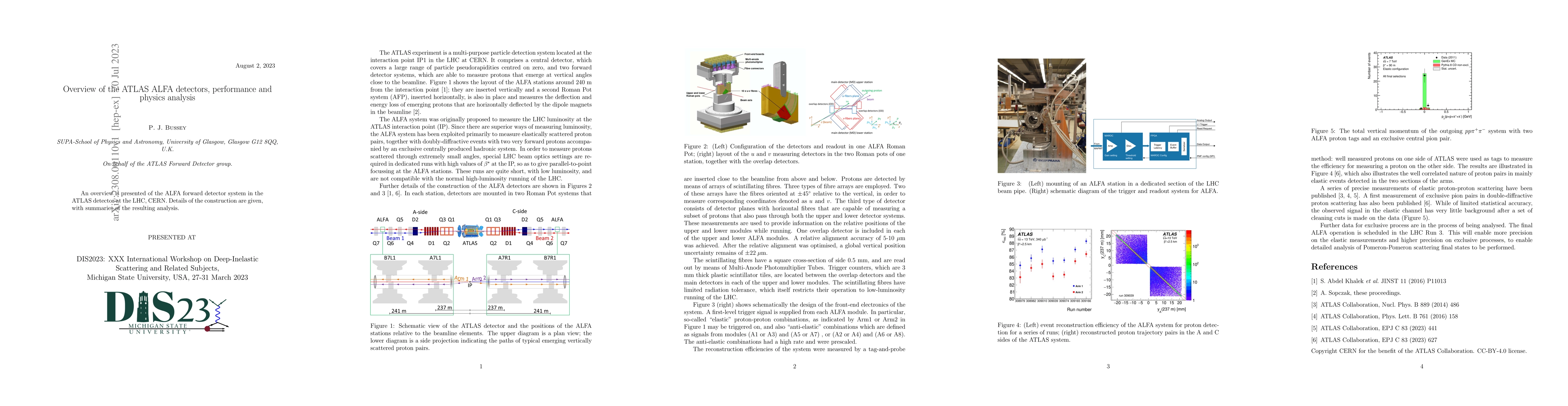 Thumbnail for Overview of the ATLAS ALFA detectors, performance and physics analysis