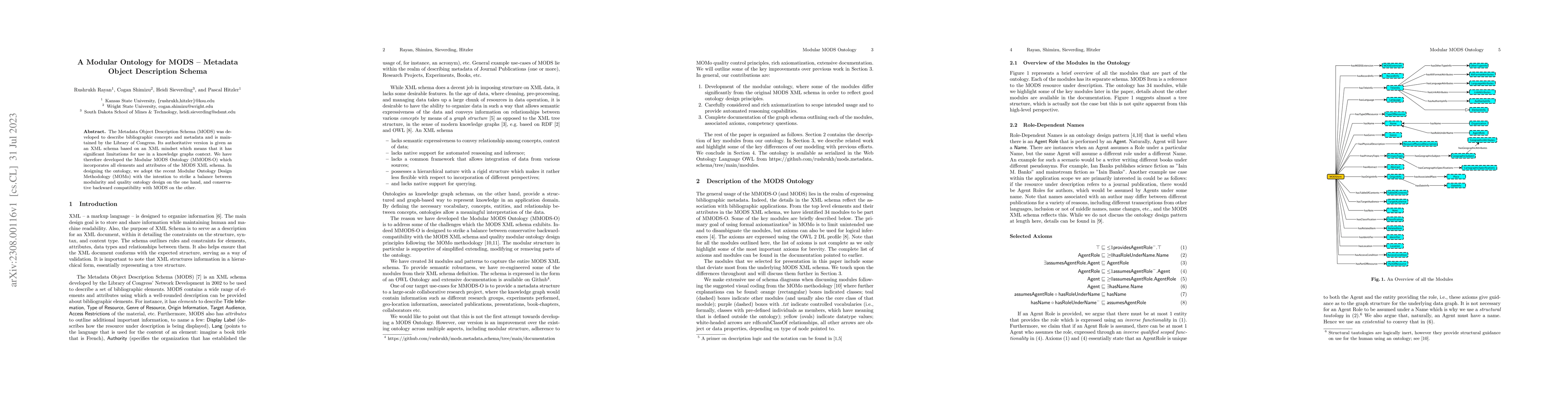 Thumbnail for A Modular Ontology for MODS -- Metadata Object Description Schema