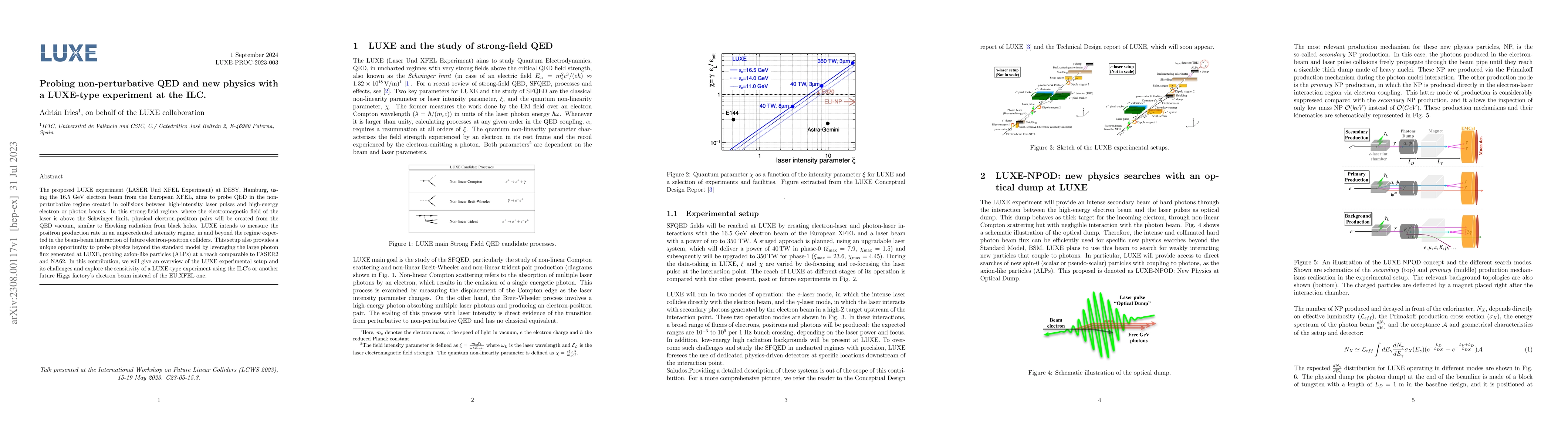 Thumbnail for Probing non-perturbative QED and new physics with a LUXE-type experiment
  at the ILC