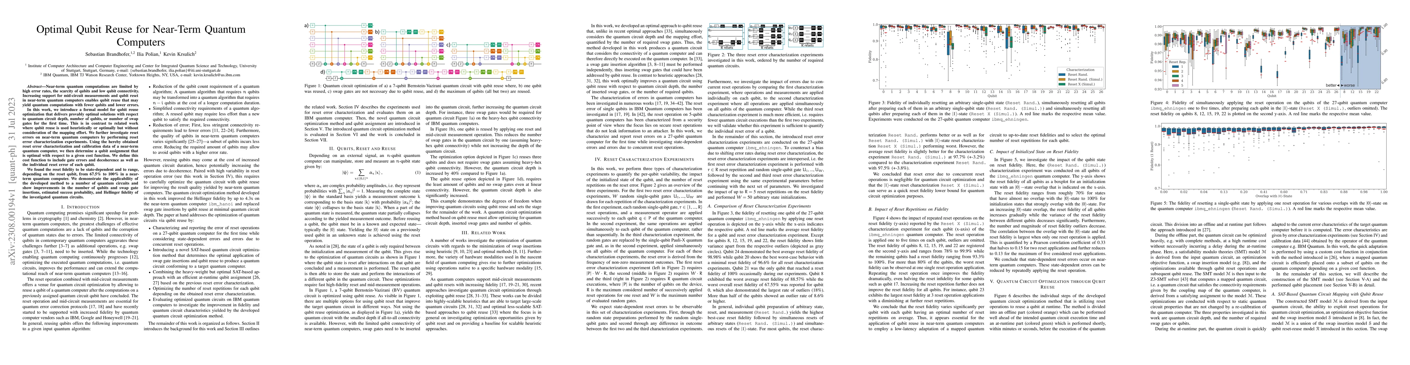 Thumbnail for Optimal Qubit Reuse for Near-Term Quantum Computers