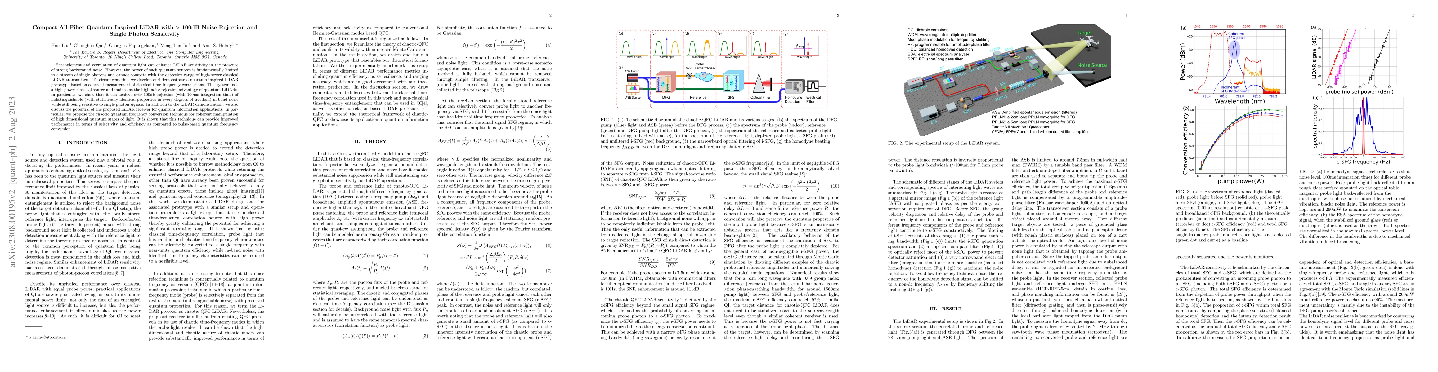 Thumbnail for Compact All-Fiber Quantum-Inspired LiDAR with > 100dB Noise Rejection
  and Single Photon Sensitivity