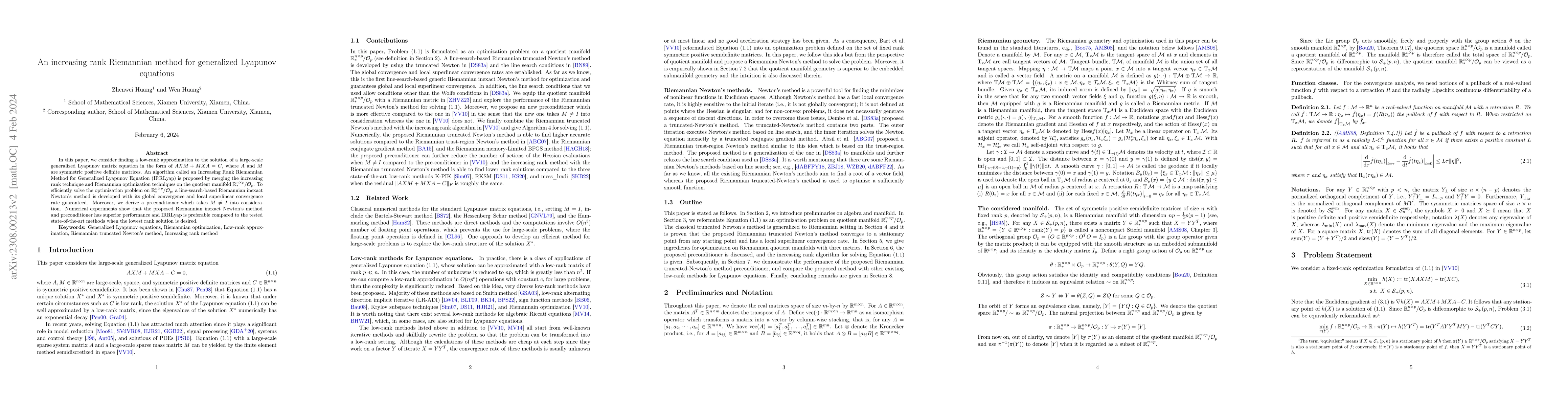 Thumbnail for An increasing rank Riemannian method for generalized Lyapunov equations