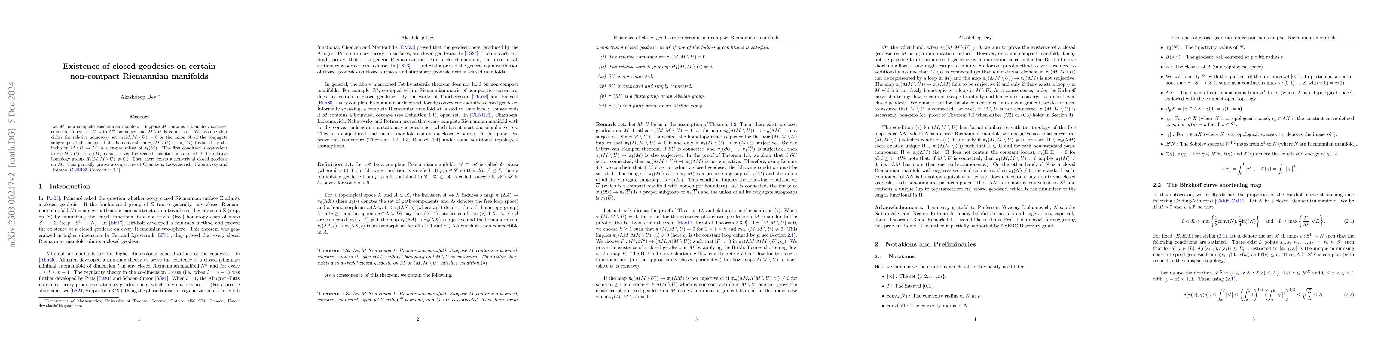 Thumbnail for Existence of closed geodesics on certain non-compact Riemannian
  manifolds