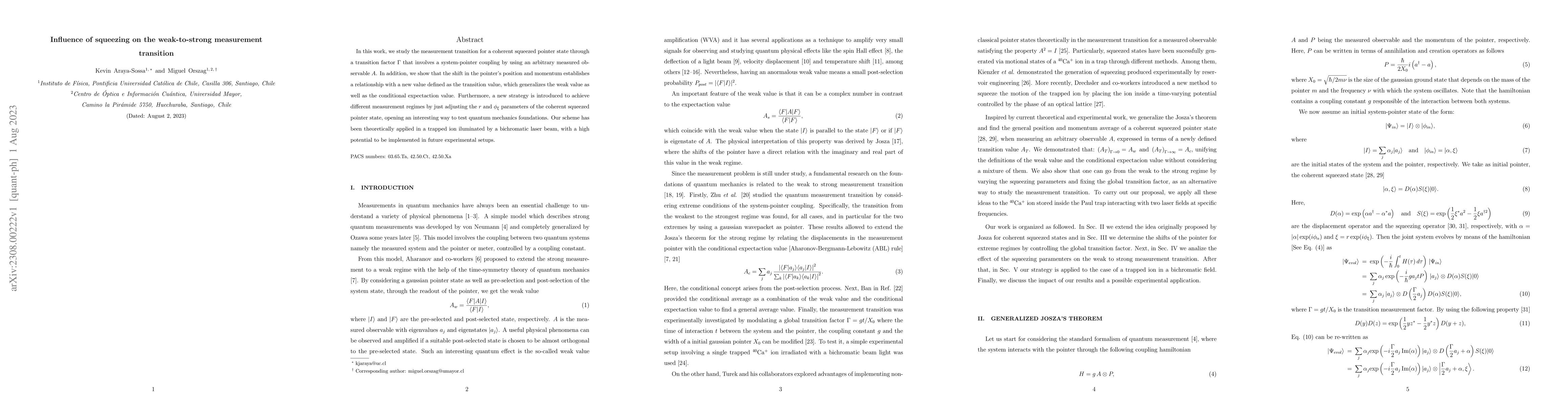 Thumbnail for Influence of squeezing on the weak-to-strong measurement transition
