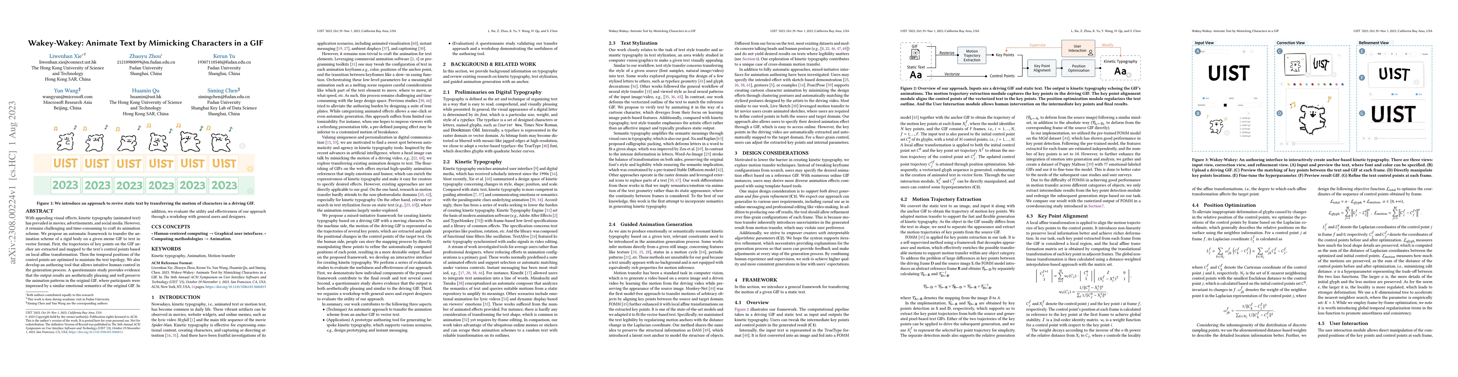 Thumbnail for Wakey-Wakey: Animate Text by Mimicking Characters in a GIF