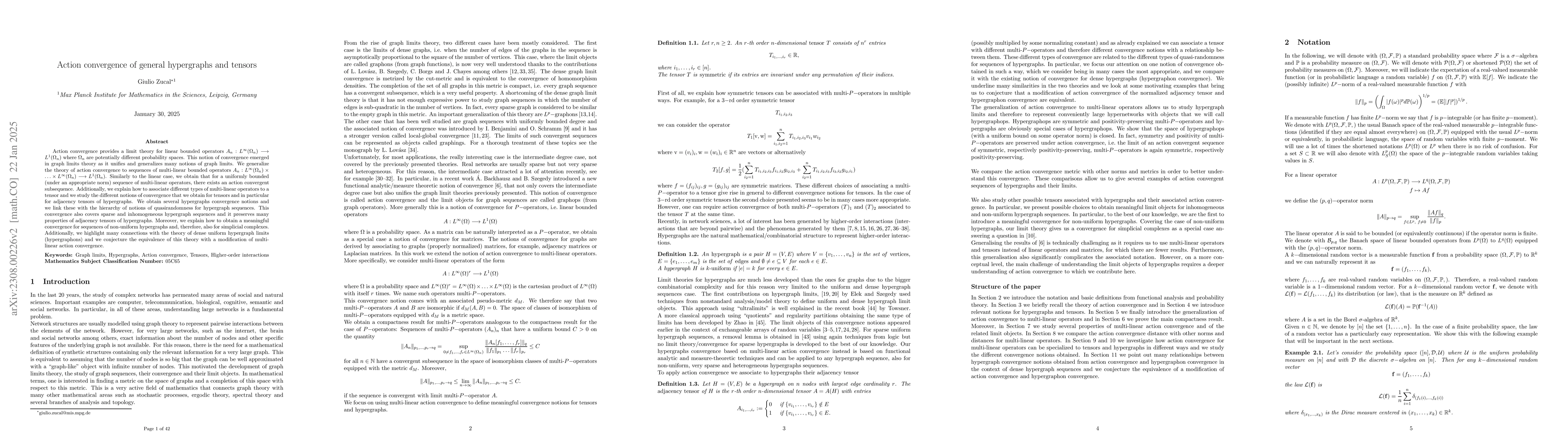Thumbnail for Action convergence of general hypergraphs and tensors