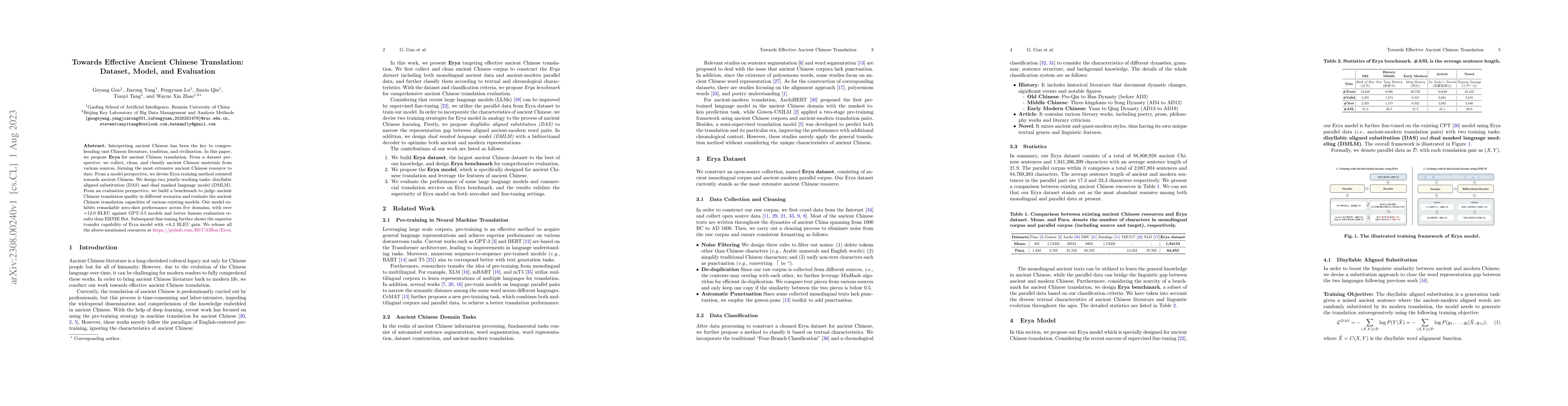 Thumbnail for Towards Effective Ancient Chinese Translation: Dataset, Model, and
  Evaluation