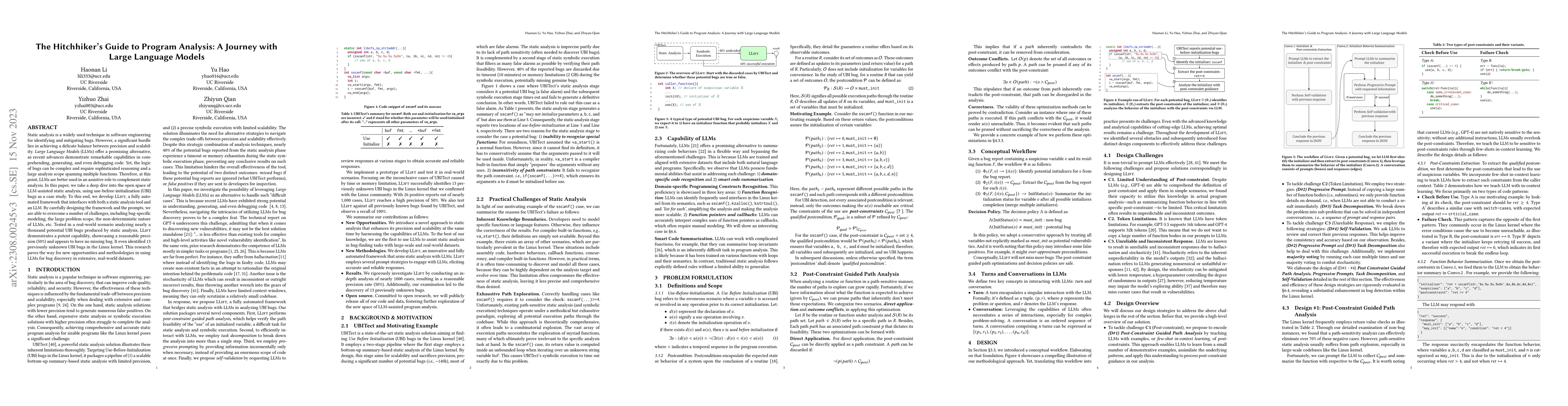 Thumbnail for The Hitchhiker's Guide to Program Analysis: A Journey with Large
  Language Models