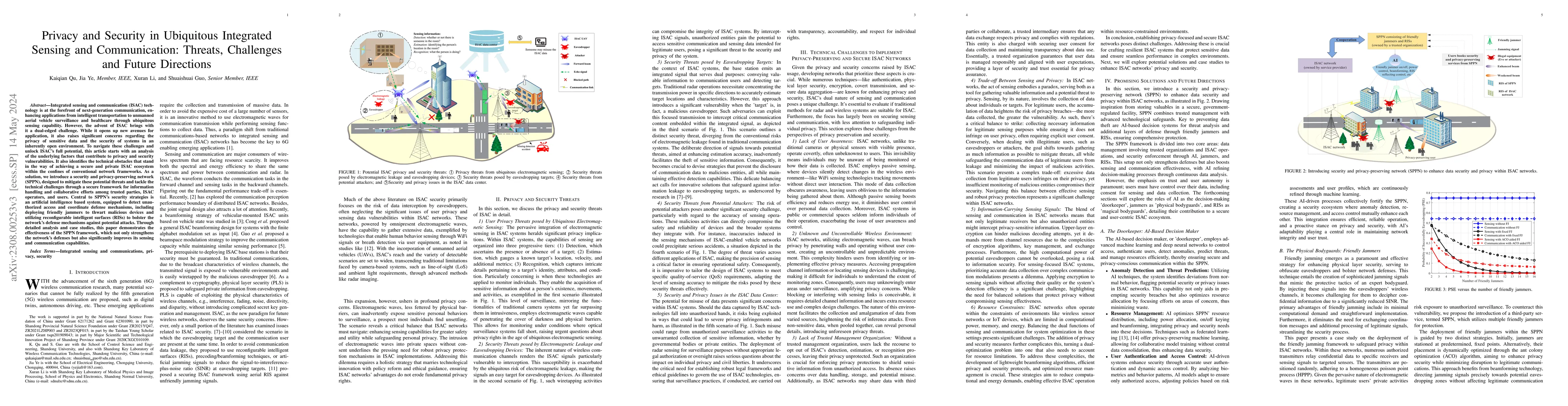 Thumbnail for Privacy and Security in Ubiquitous Integrated Sensing and Communication:
  Threats, Challenges and Future Directions