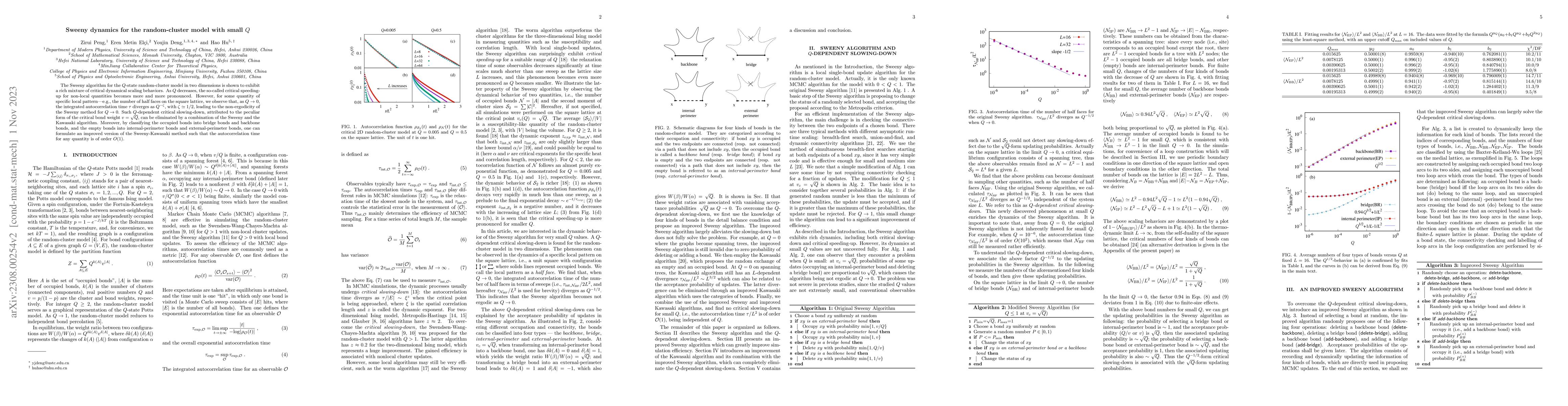 Thumbnail for Sweeny dynamics for the random-cluster model with small $Q$