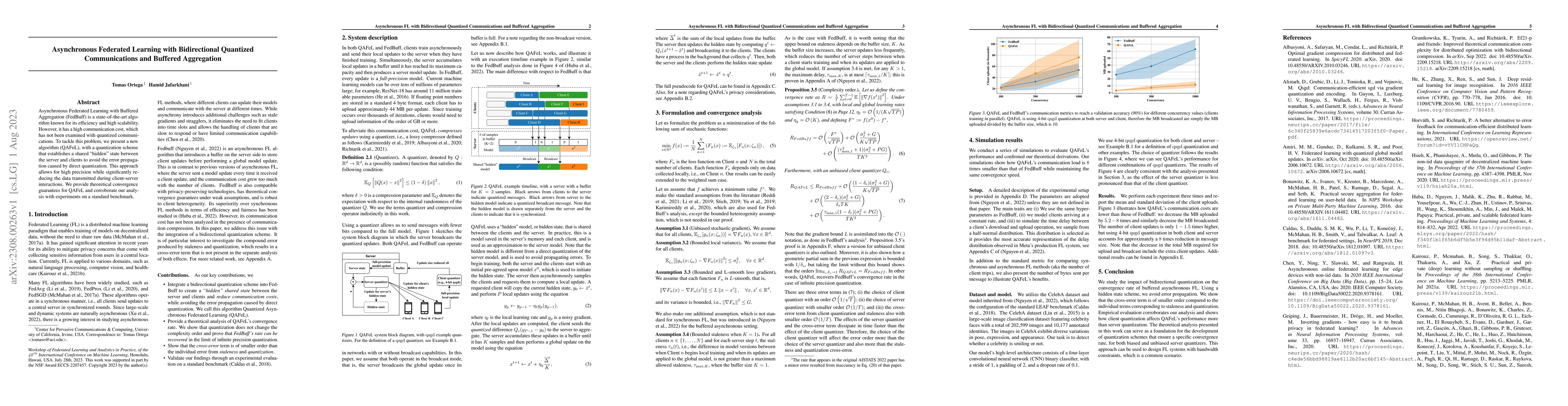 Thumbnail for Asynchronous Federated Learning with Bidirectional Quantized
  Communications and Buffered Aggregation