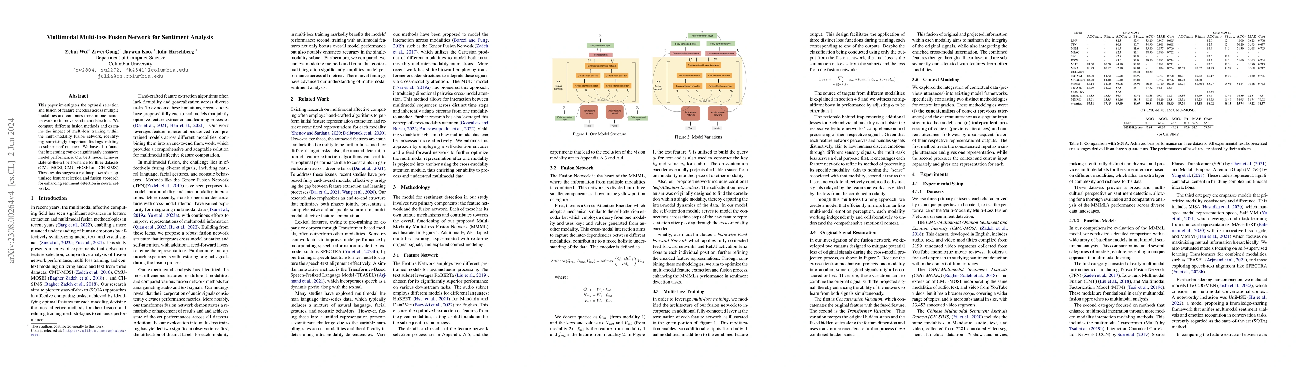 Thumbnail for Multimodal Multi-loss Fusion Network for Sentiment Analysis