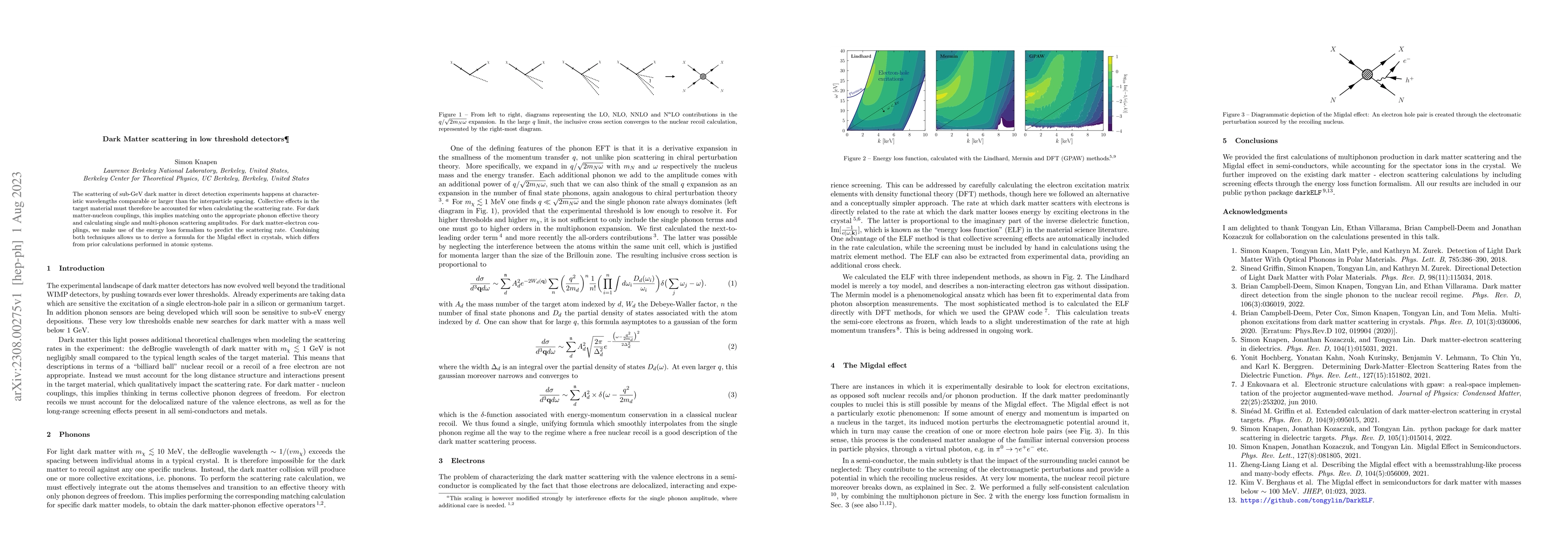 Thumbnail for Dark Matter scattering in low threshold detectors