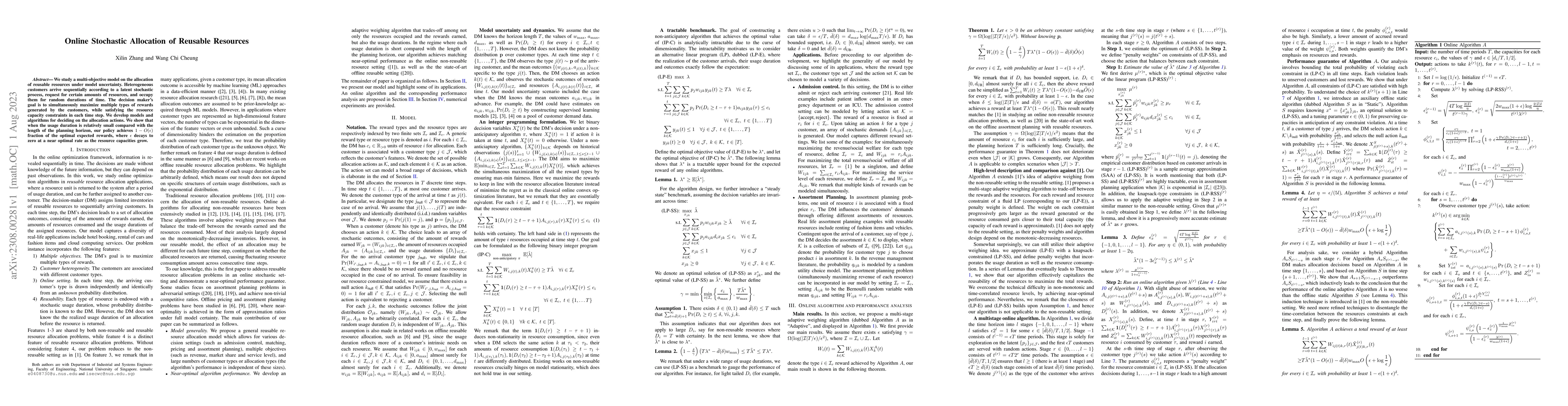 Thumbnail for Online Stochastic Allocation of Reusable Resources