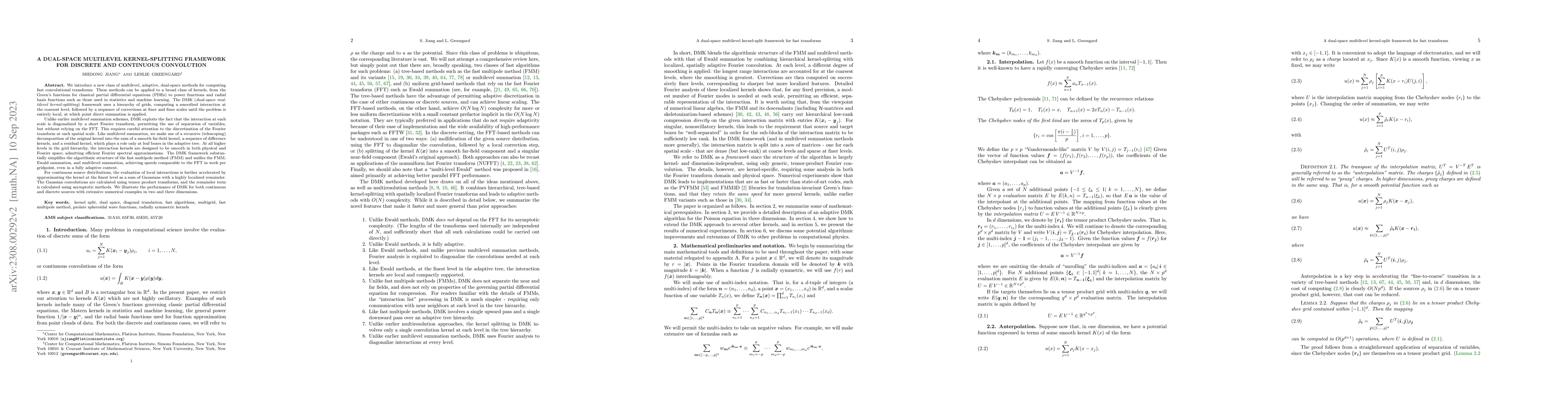 Thumbnail for A Dual-space Multilevel Kernel-splitting Framework for Discrete and
  Continuous Convolution