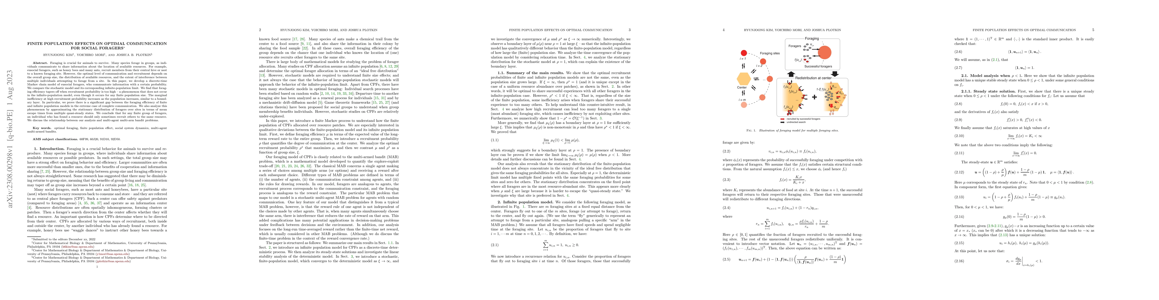 Thumbnail for Finite population effects on optimal communication for social foragers