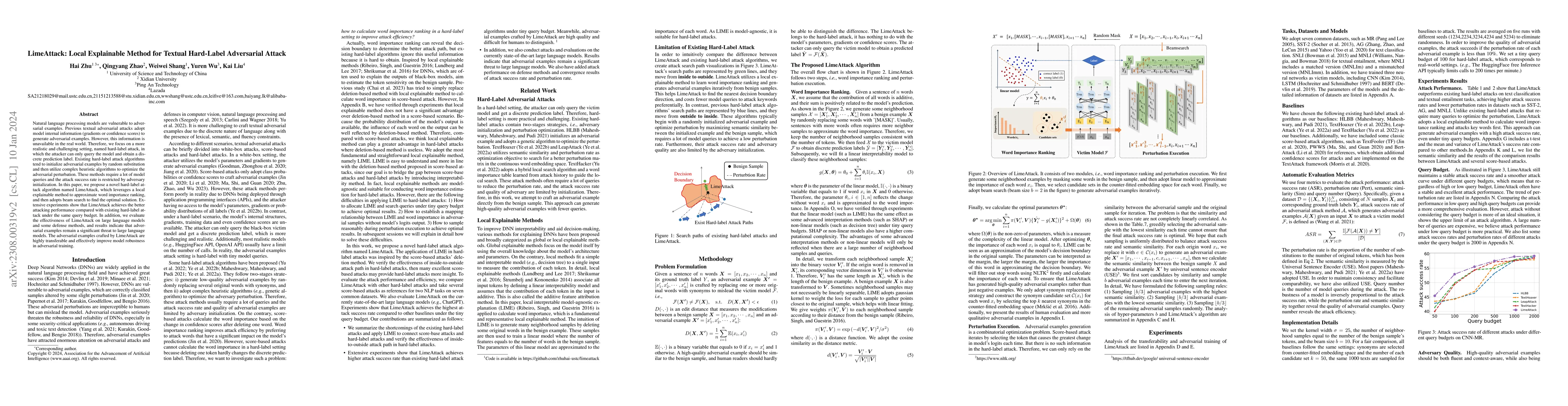 Thumbnail for LimeAttack: Local Explainable Method for Textual Hard-Label Adversarial
  Attack