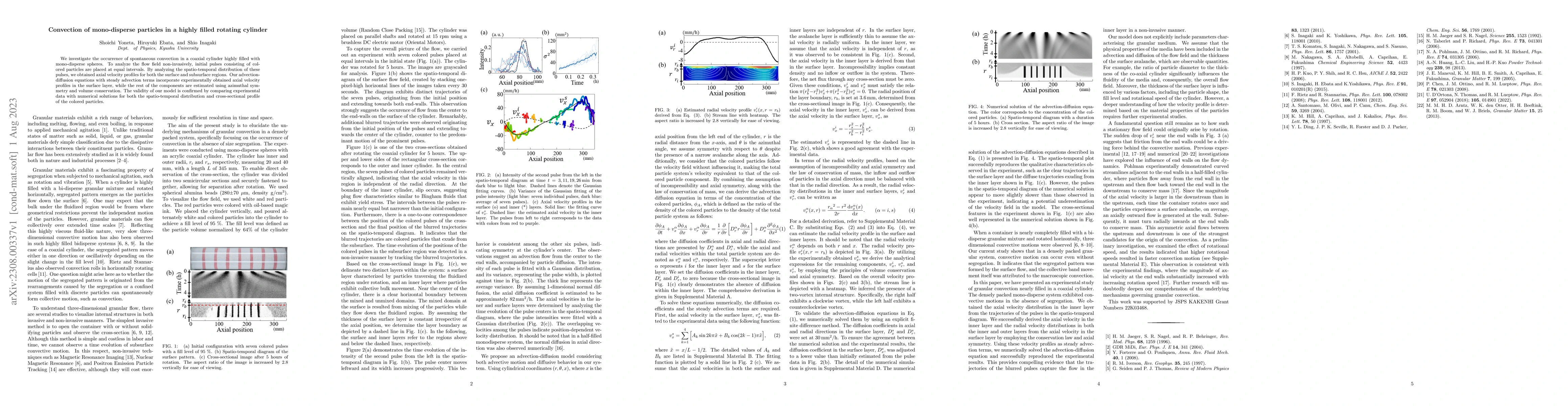 Thumbnail for Convection of mono-disperse particles in a highly filled rotating
  cylinder