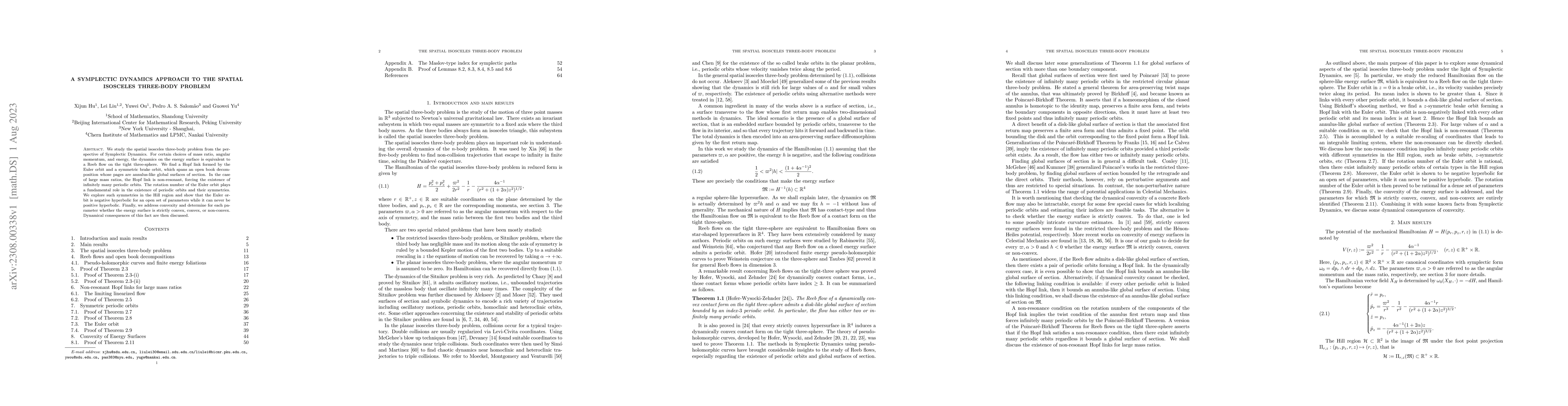 Thumbnail for A symplectic dynamics approach to the spatial isosceles three-body
  problem