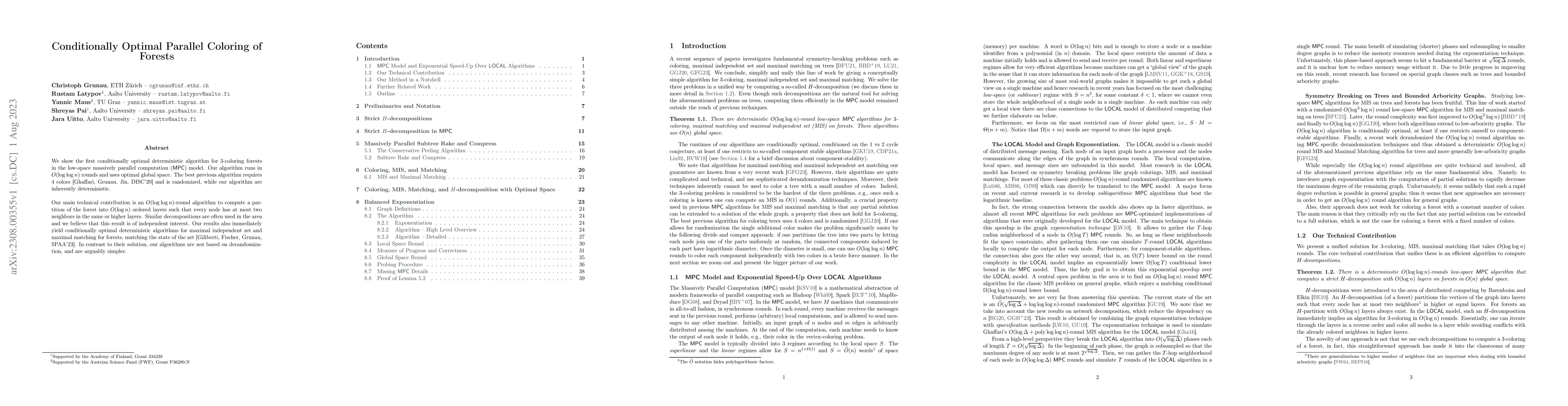 Thumbnail for Conditionally Optimal Parallel Coloring of Forests