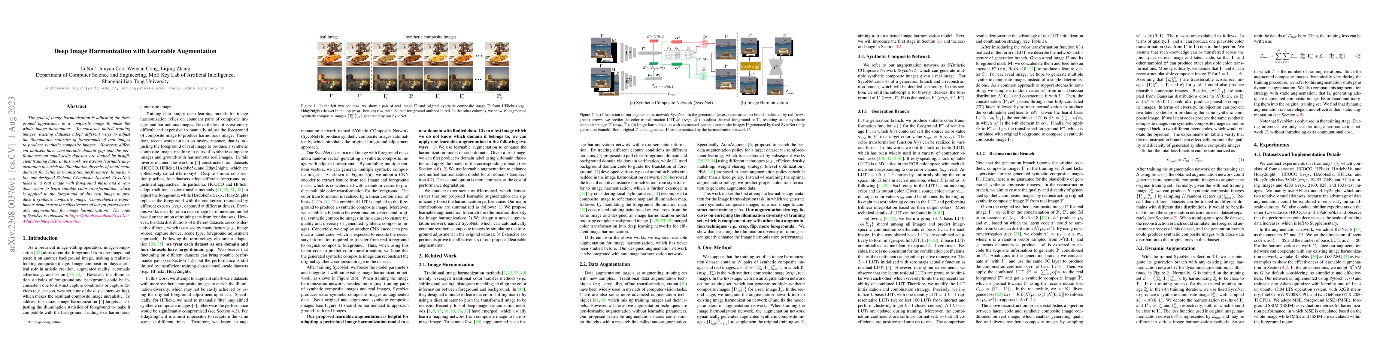 Thumbnail for Deep Image Harmonization with Learnable Augmentation