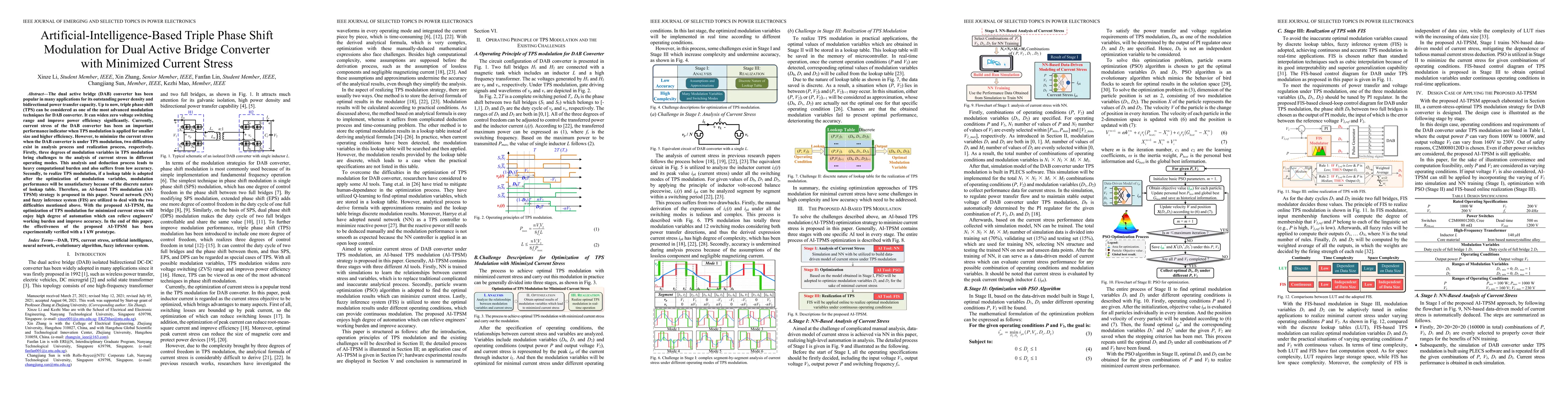 Thumbnail for Artificial-Intelligence-Based Triple Phase Shift Modulation for Dual
  Active Bridge Converter with Minimized Current Stress