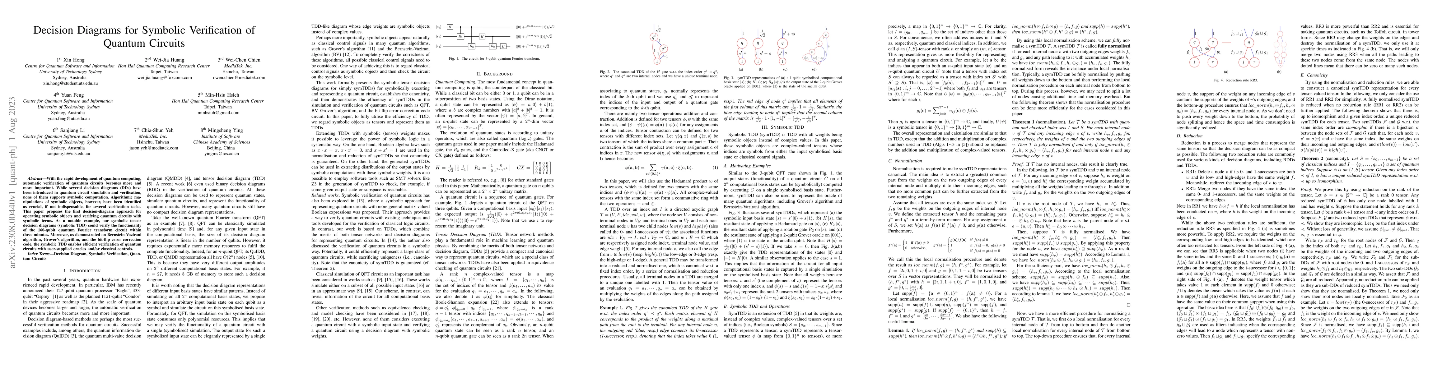 Thumbnail for Decision Diagrams for Symbolic Verification of Quantum Circuits
