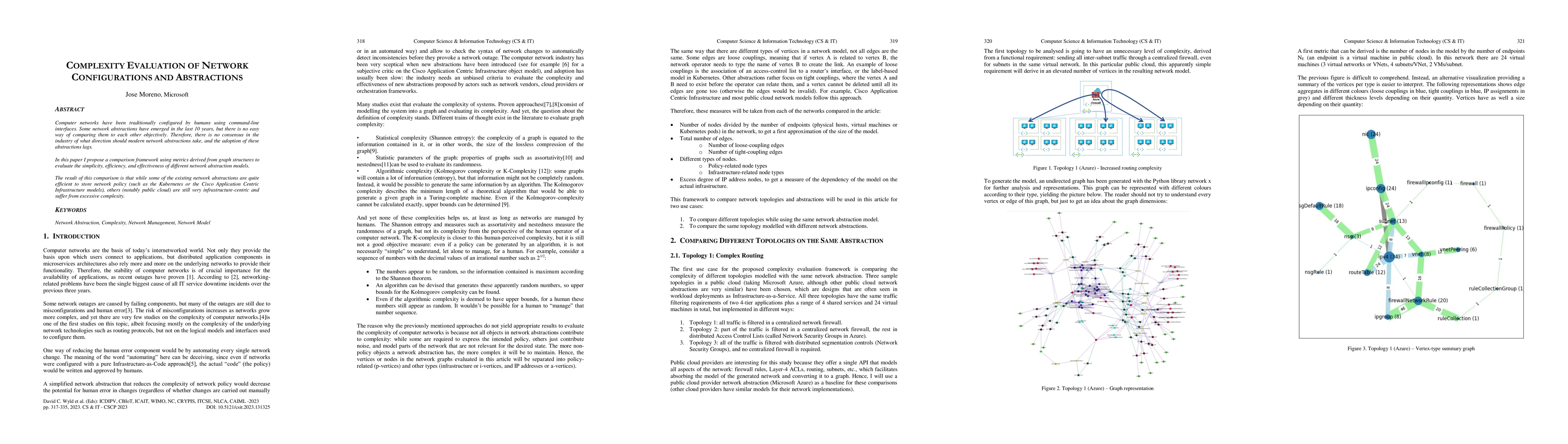 Thumbnail for Complexity evaluation of network configurations and abstractions