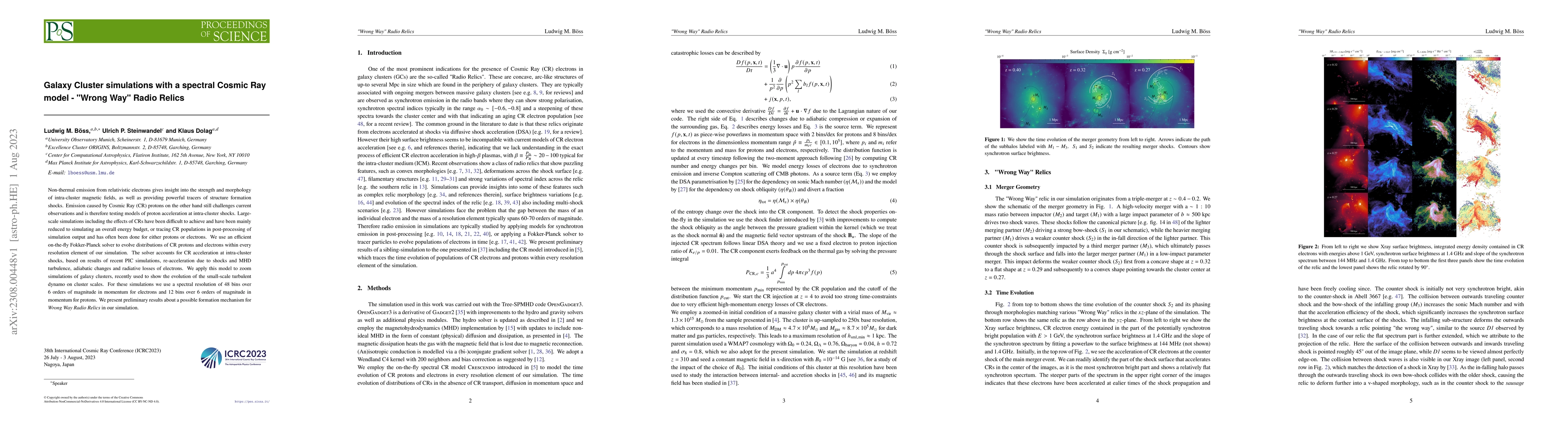 Thumbnail for Galaxy Cluster simulations with a spectral Cosmic Ray model -- "Wrong
  Way" Radio Relics