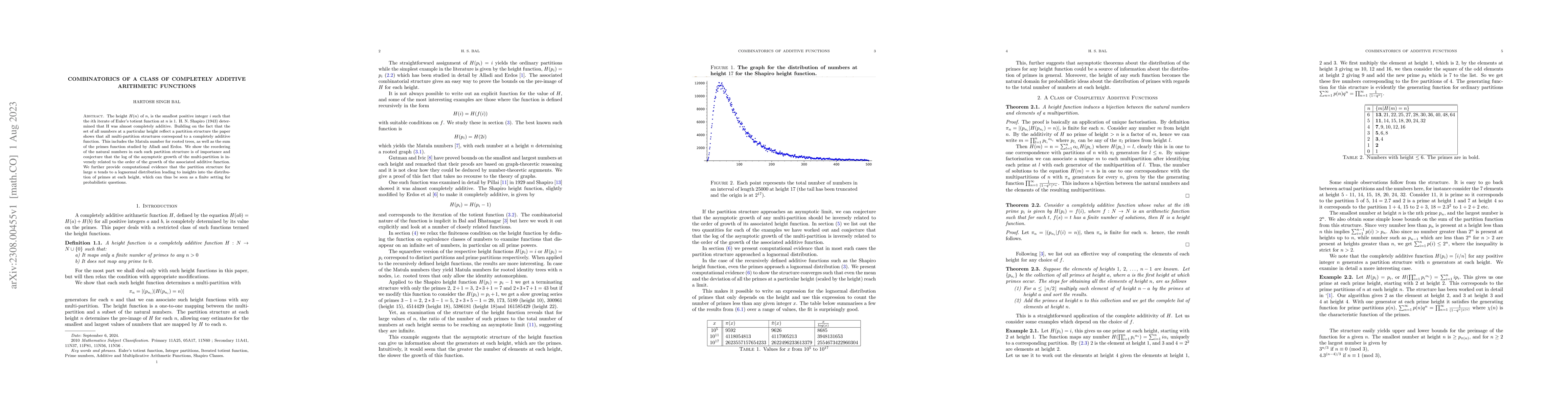 Thumbnail for Combinatorics of a Class of Completely Additive Arithmetic Functions