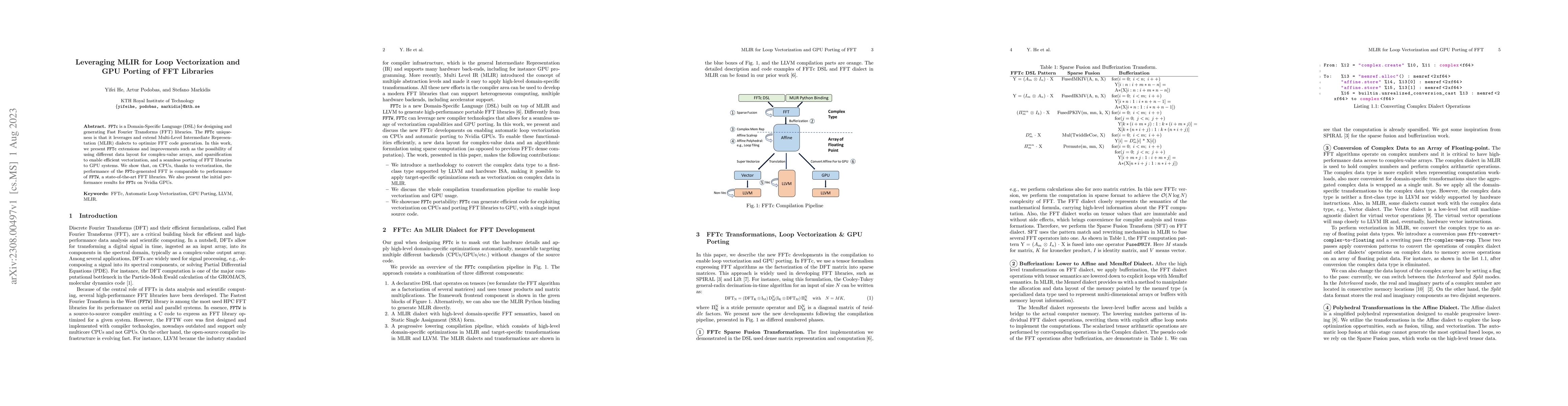 Thumbnail for Leveraging MLIR for Loop Vectorization and GPU Porting of FFT Libraries