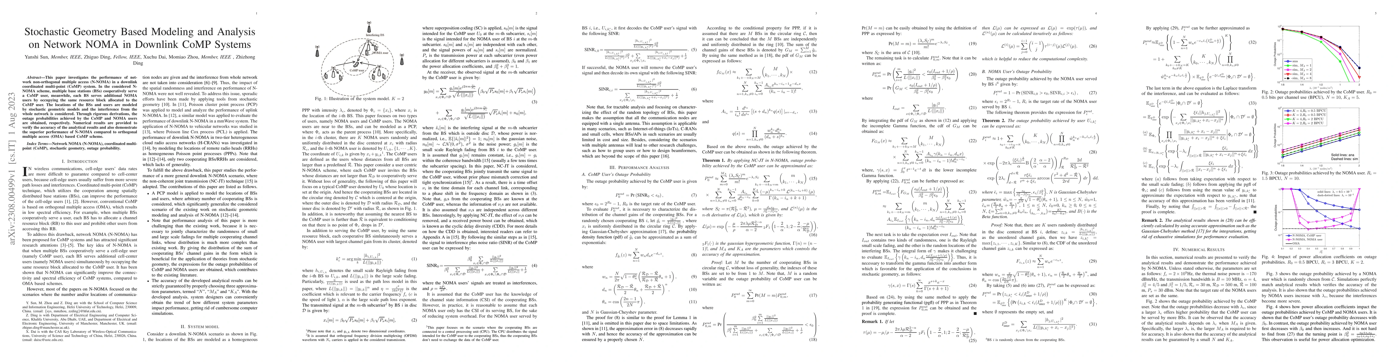 Thumbnail for Stochastic Geometry Based Modeling and Analysis on Network NOMA in
  Downlink CoMP Systems